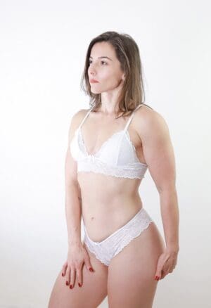 Conjunto De Lingerie Calcinha e Sutiã Sem Bojo De Renda Sexy Ref. 9006 - Imagem 3