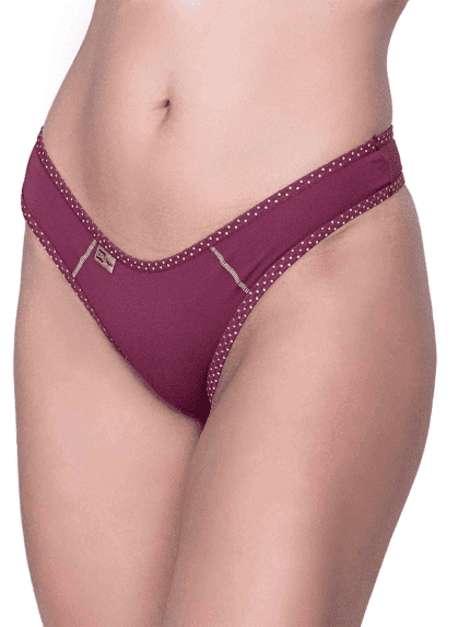 Kit 5 Calcinhas Fio Dental  Feminina Conforto Poá Maisa  Ref. 045