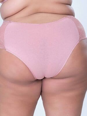 Calcinha Cintura Alta de Algodão Conforto Detalhe Em Renda Ref. 077 - Imagem 2