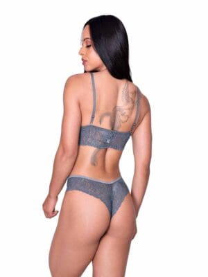 Conjunto De Lingerie Calcinha e Sutiã Sem Bojo De Renda Sexy Ref. 9006 - Imagem 2