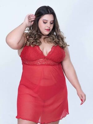 Camisola Com Calcinha Plus Size Sensual Ref. 9133