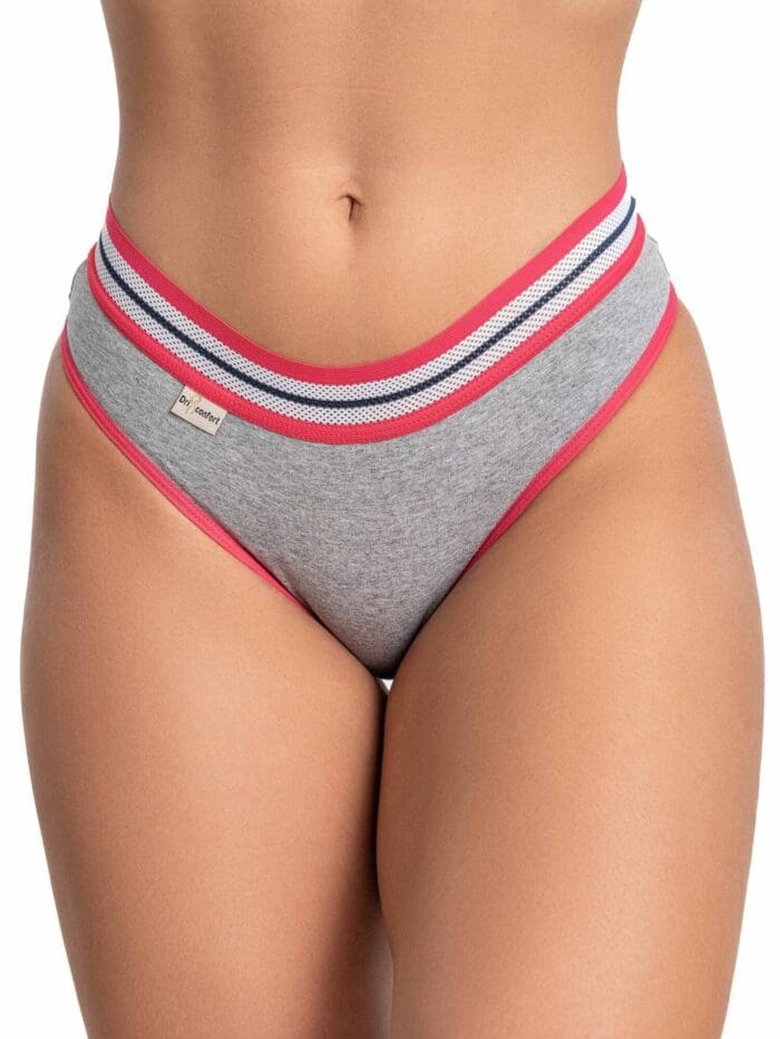 Calcinha de Algodão Conforto Alta de Elástico na Cintura Ref. 256V