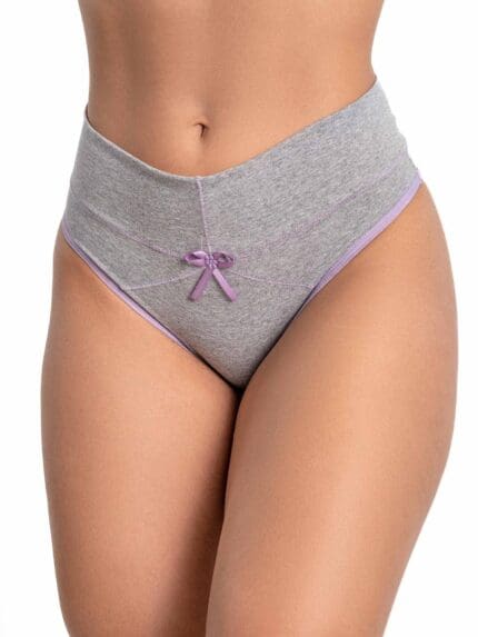 Calcinha Tangão De Cotton Cós Largo Cintura Alta Ref. 9267