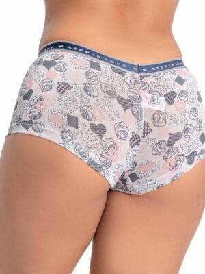 Kit 5 Cueca Feminina  Lingerie Confortável Estampada Ref. 9255 - Imagem 2