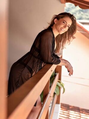 Robe De Tule Com Renda Ref.9194 - Imagem 6