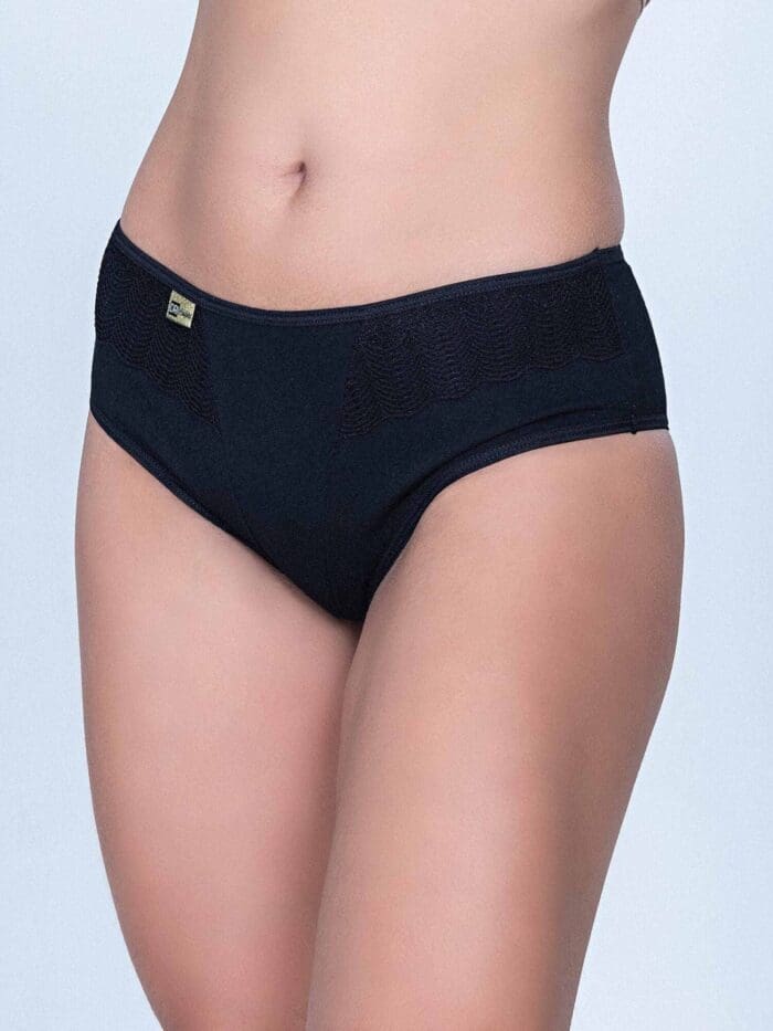 Calcinha Em Microfibra Detalhe Em Renda Ref. 071