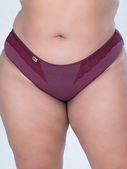 Calcinha Cotton Algodão Rendada Frontal Ref. 079