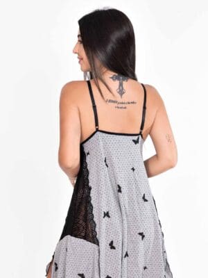 Camisola em Mescla com Renda Princesa Ref. 9171 - Imagem 2