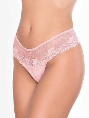 Kit 5 Calcinha Fio Dental Microfibra Duplo Renda Cós Nanda Ref. 0114