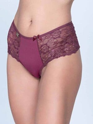 Calcinha Lisa Plus Size De Renda Com Microfibra Ref. 022