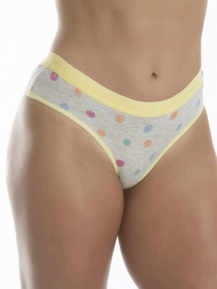 Kit 5 Calcinha Fio Dental De Algodão Tanga Sexy Estampada Cassia Ref. 8888