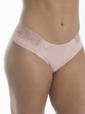 Calcinha Microfibra Conforto com Detalhe Renda Ref. 041