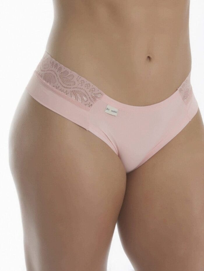 Calcinha Microfibra Conforto com Detalhe Renda Ref. 041