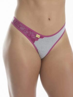 Kit C/5 Calcinha Tanga Com Detalhe De Renda Jasmine Ref. 256