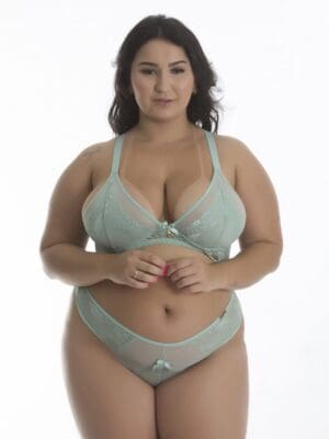 Conjunto Plus Size Sem Bojo Com Detalhe Em Tule e Renda Sensual Ref. 1073 - Imagem 5