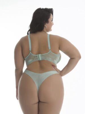 Conjunto Plus Size Sem Bojo Com Detalhe Em Tule e Renda Sensual Ref. 1073 - Imagem 6