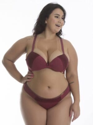 Conjunto Plus Size de Microfibra Com Bojo e Detalhe Em Renda Ref. 9290 - Imagem 3