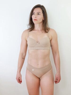 Conjunto de Microfibra Dia a Dia Com Bojo Liso e Confortável Ref. 9236 - Imagem 4