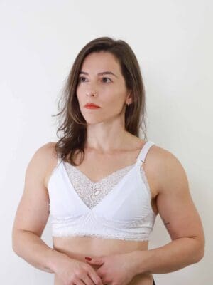 Sutiã de Amamentação sem Bojo com Renda Delicado e Confortável Ref. 9239