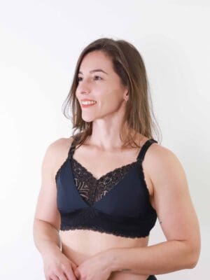 Sutiã de Amamentação sem Bojo com Renda Delicado e Confortável Ref. 9239 - Imagem 4