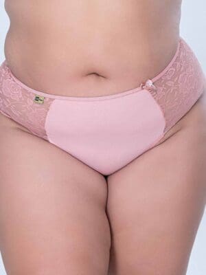 Calcinha Lisa Plus Size De Renda Com Microfibra Ref. 022 - Imagem 3
