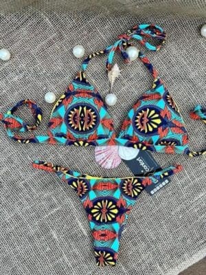 Biquíni V De Amarrar Com Calcinha De tirinha Reguláveis Ref. 229 - Imagem 4