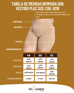 OFERTA - Kit 3 Bermuda Segunda Pele Anágua de Cintura Alta Ref. 0138KIT - Imagem 20