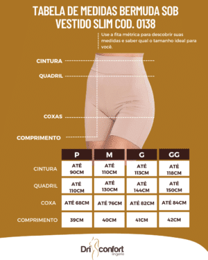 OFERTA - Kit 3 Bermuda Segunda Pele Anágua de Cintura Alta Ref. 0138KIT - Imagem 19