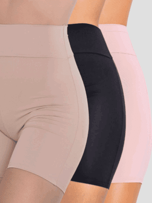 OFERTA - Kit 3 Bermuda Segunda Pele Anágua de Cintura Alta Ref. 0138KIT