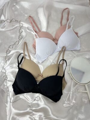 Kit 3 Sutiã Cor Mista Sutiã Sem Aro Soutien Com Bojo Espuma Confortável Soft Ref. 3022 - Imagem 5