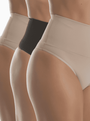 KIT C/3 Calcinha Cinta Modeladora Suplex Alta Compressão Cintura Alta Modela Silhueta Culote Ref. 090KIT1