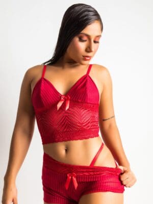 Baby Doll Confort de Voil com Renda Ref. 9200 - Imagem 2