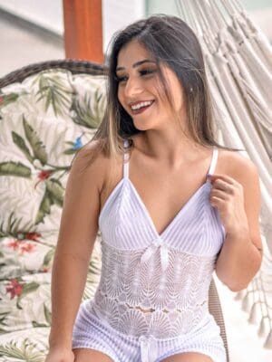 Baby Doll Confort de Voil com Renda Ref. 9200 - Imagem 4