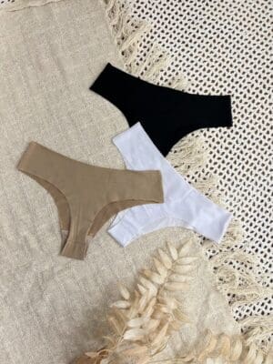 Kit C/6 Calcinhas Fio Dental Sem Costura Corte a Laser Ref.9316 - Imagem 8