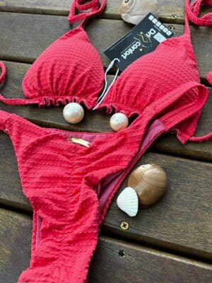 Biquíni Cortininha De Amarrar e Calcinha Empina Bumbum Tecido Dots Ref. 259 - Imagem 8