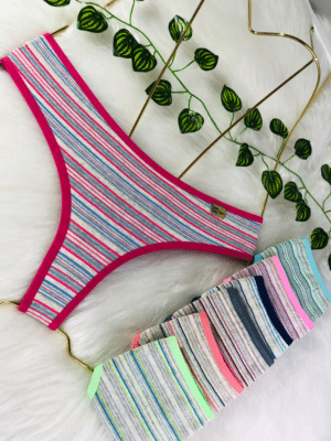 Kit 5 Tanga Fio Vanessa algodão Ref.0113