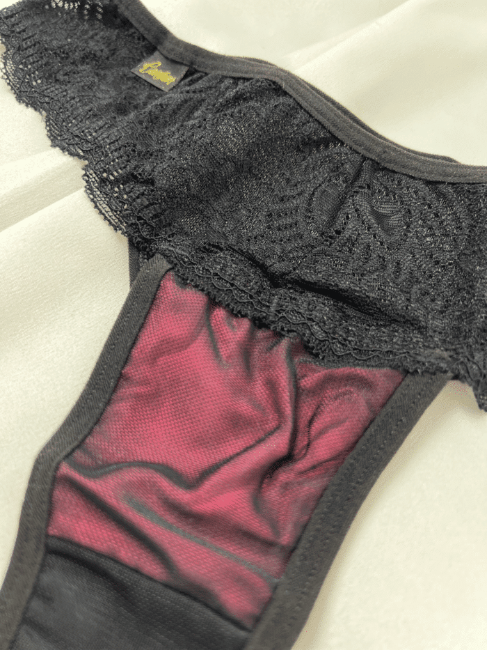 Kit 5 Calcinha tule & renda Malevola Ref.0145